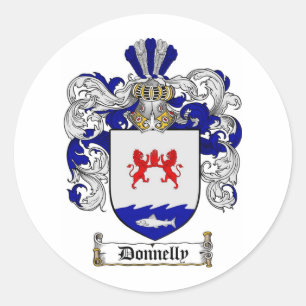 DONNELLY FAMILIENWAPPEN - DONNELLY WAPPEN RUNDER AUFKLEBER