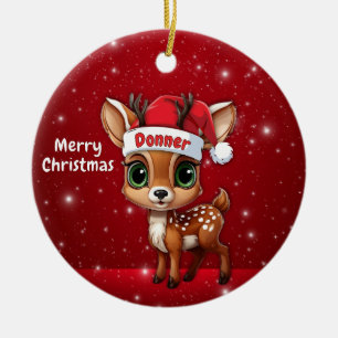 Donner Baby Reh, Rehkitze, Reh, Rentiere🦌 🎄 Keramik Ornament