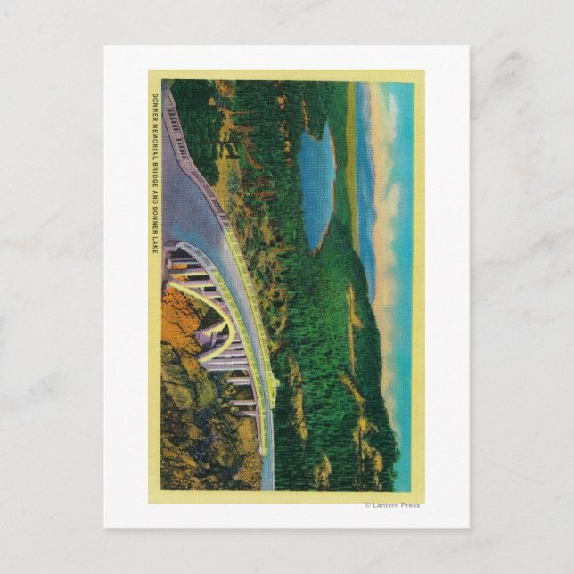 Donner-Gedenkbrücke und Postkarte (Vorderseite)