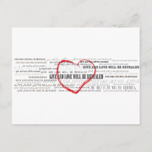 Donner Love Inspirational carte postale