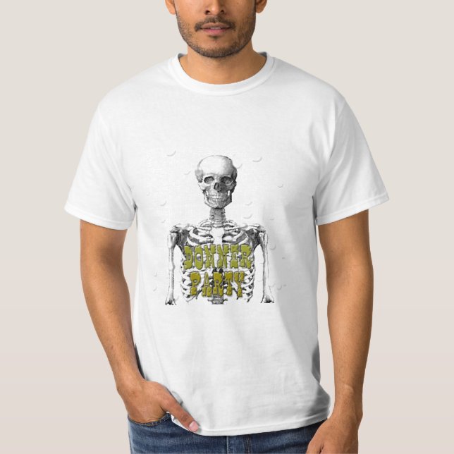 donner Partyskelett T-Shirt (Vorderseite)