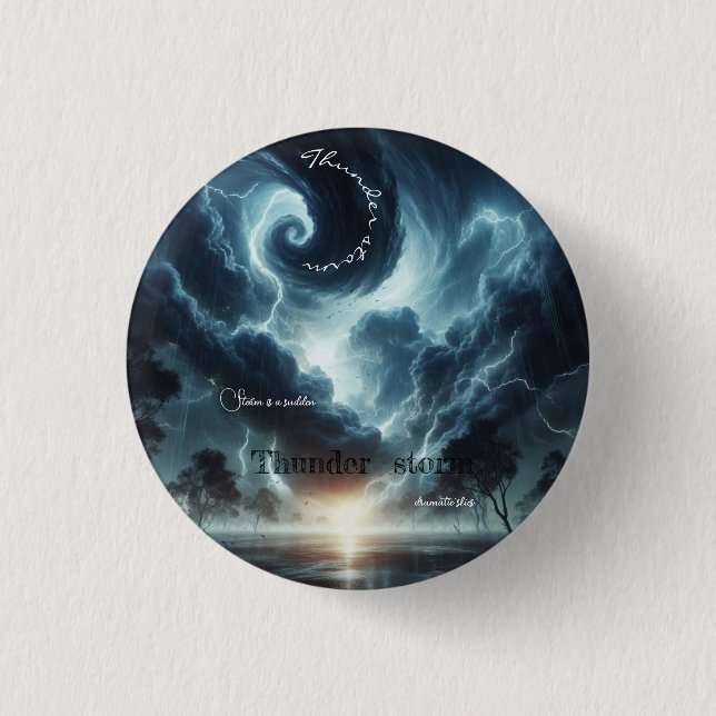 Donner-Sturm ist plötzlich Button (Vorderseite)