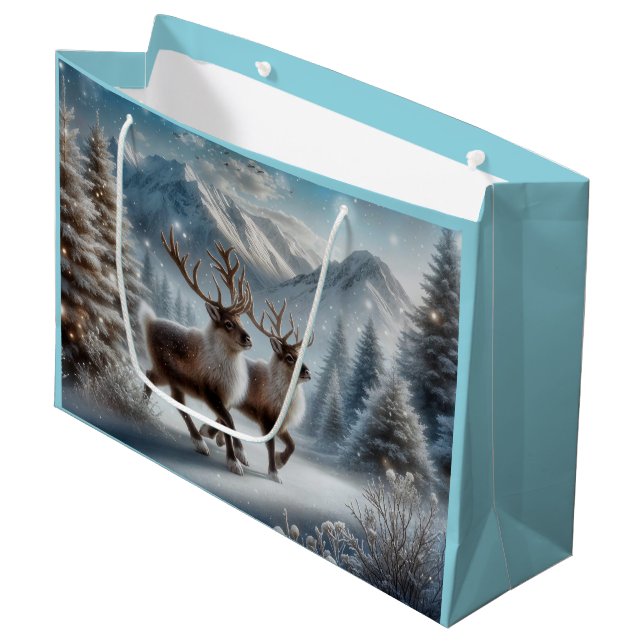 Donner und Blitzen Geschenktasche Große Geschenktüte (Vorderseite Schrägansicht)