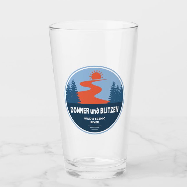 Donner und Blitzen Wild und Landschaftlicher Fluss Glas (Vorderseite)
