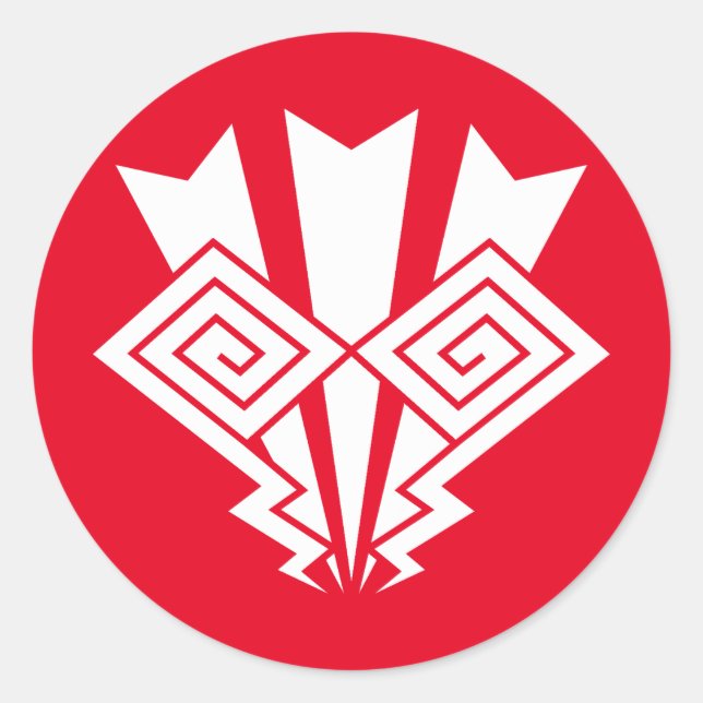 Donnerblitz Runder Aufkleber (Vorderseite)