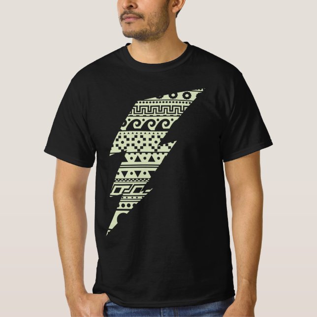 Donnerbolzen, griechischer Schlüssel, Wellenreiten T-Shirt (Vorderseite)