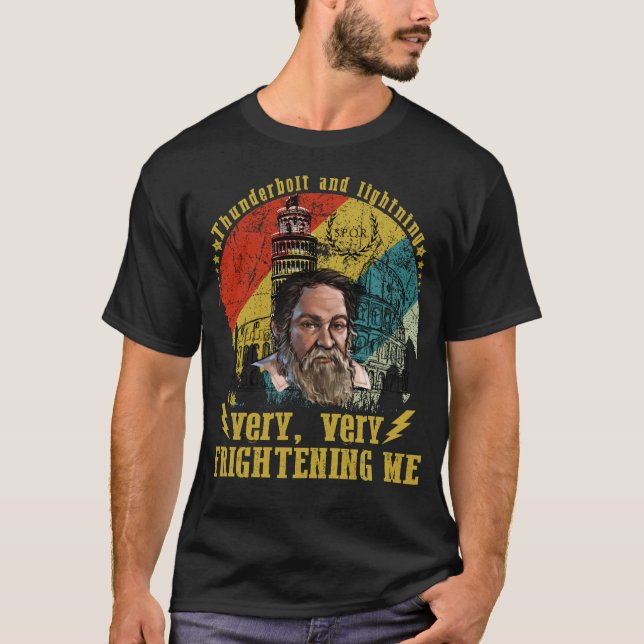 Donnerbolzen und Blitz Galileo Retro Sehr T-Shirt (Vorderseite)