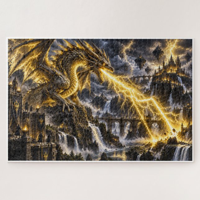 Donnerdrache – Goldener Blitz (Horizontal)
