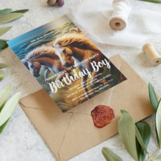 Donnerhasen: Eine Herde von Pferden in Bewegung Postkarte