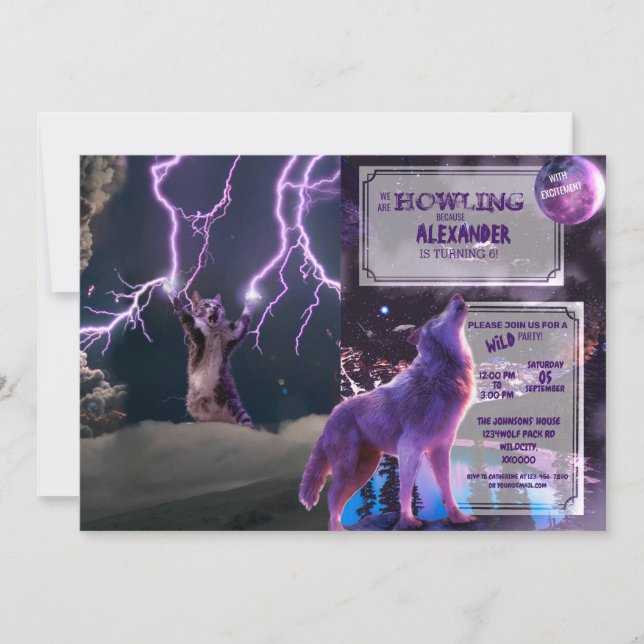 Donnerkatze Einladung (Vorderseite)