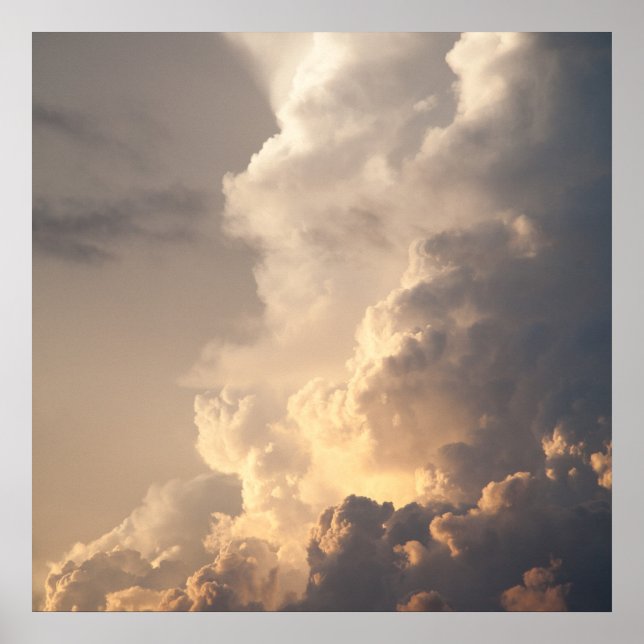 Donnerkleidung Wolken Himmel Sturmwolken Poster (Vorne)
