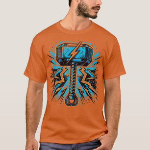Donnernder Mjolnir Superhelden-inspirierter Hammer T-Shirt