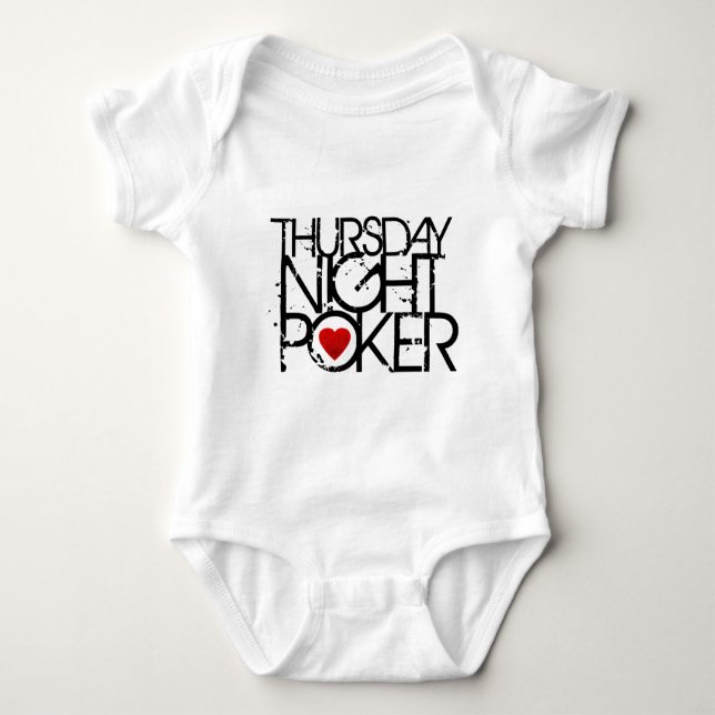 Donnerstag Abend Poker Baby Strampler (Vorderseite)