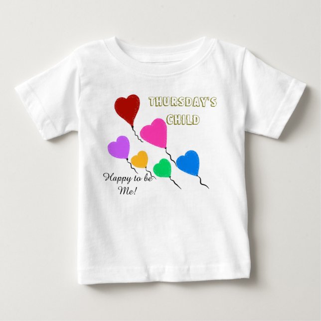 Donnerstagnachmittag Kinderherzen Baby T-shirt (Vorderseite)