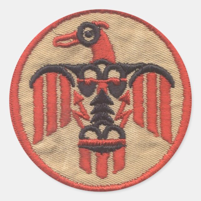 DONNERVÖGEL RUNDER AUFKLEBER (Vorderseite)
