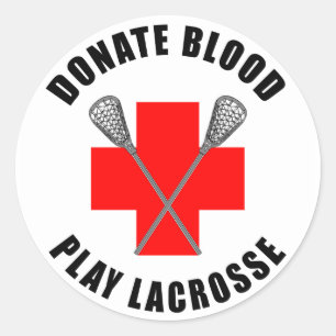 Donnez les autocollants de lacrosse de jeu de sang