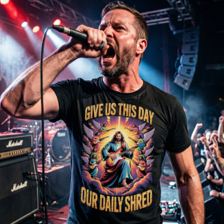 Donnez-Nous Aujourd'hui Notre T-Shirt Déchiquetage