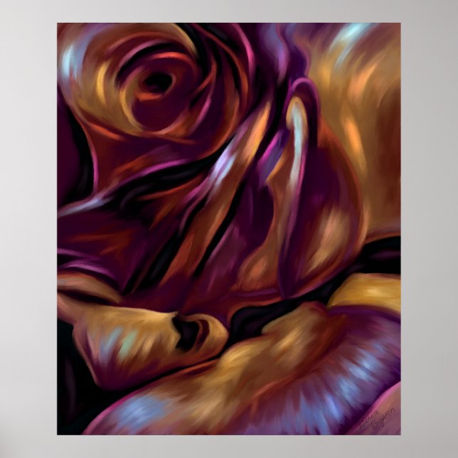 Donnybrook Rose Abstrakt Art Poster (Vorne)