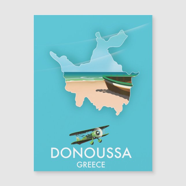 Donoussa Griechenland Reisekarte Magnetkarte (Vorderseite)
