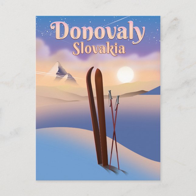 Donovaly Slowakei Ski Poster. Postkarte (Vorderseite)