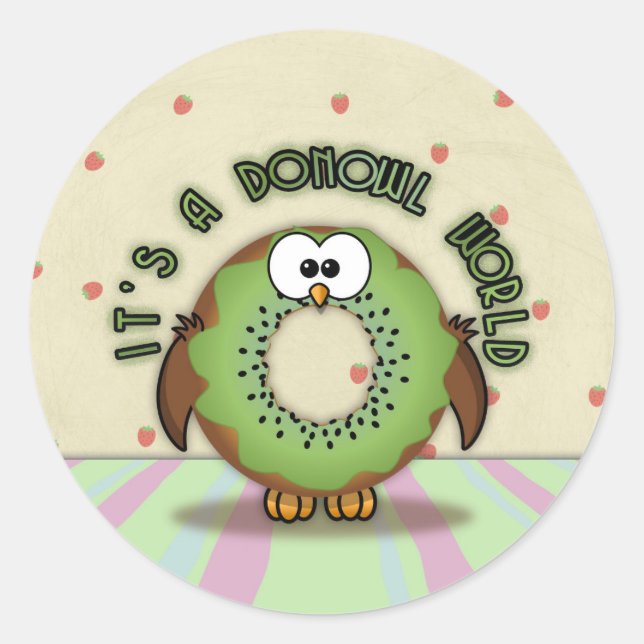 donowl kiwi - runder aufkleber (Vorderseite)