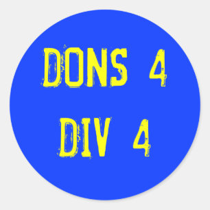 DONS4DIV4 RUNDER AUFKLEBER