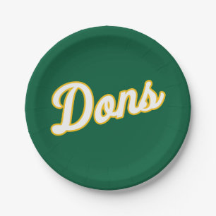 Dons Schriftzug-Logo Pappteller