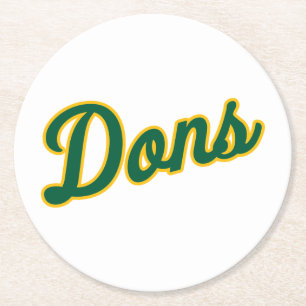 Dons Schriftzug-Logo Runder Pappuntersetzer