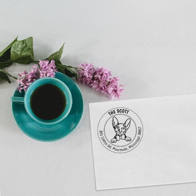 Donskoy Cat Rücksendeadresse Gummistempel (Von Creator hochgeladen)