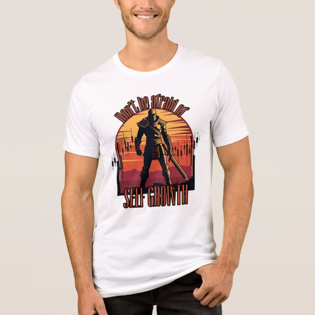 Dont be afraid of self growth | Trade motivation  Tri-Blend Shirt (Vorderseite)