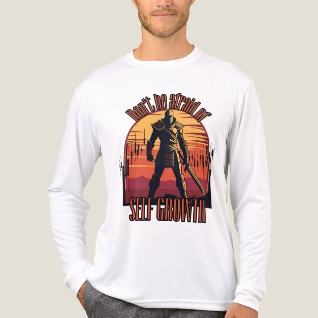 Dont be afraid of self growth | Trade motivation  Tri-Blend Shirt (Vorderseite)