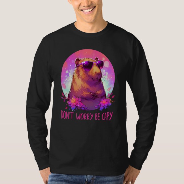 Dont Be Worry Be Capy Capybara T-Shirt (Vorderseite)