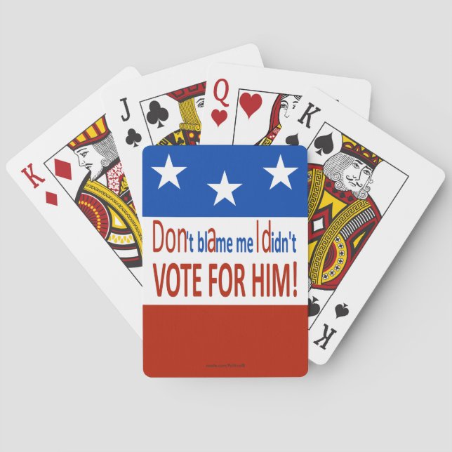 Don't blame me I didn't vote for him! Spielkarten (Rückseite)