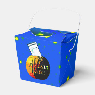 Don't Boo—Abstimmung—Pop Art Pumpkin Ballot Box Geschenkschachtel
