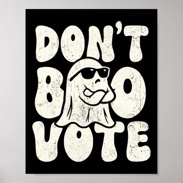 Don't Boo Vote Halloween Kostümjunge Männer Kinder Poster (Vorne)