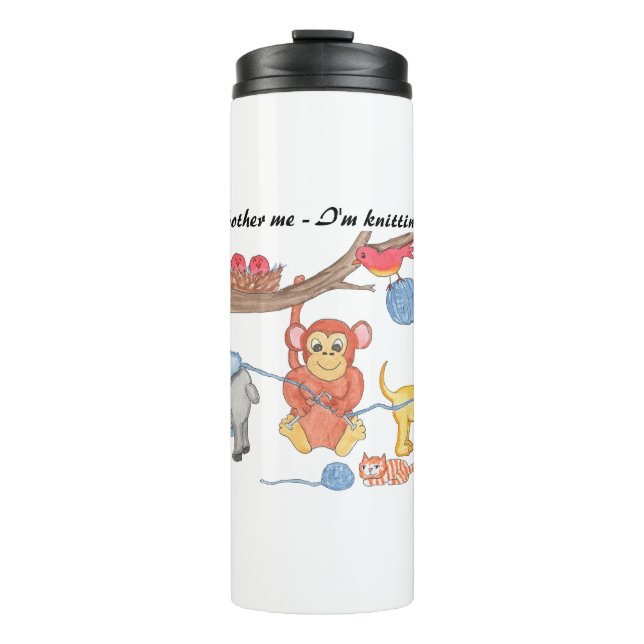 Don't Bother Me - I'm Knitting Thermosbecher (Vorderseite)