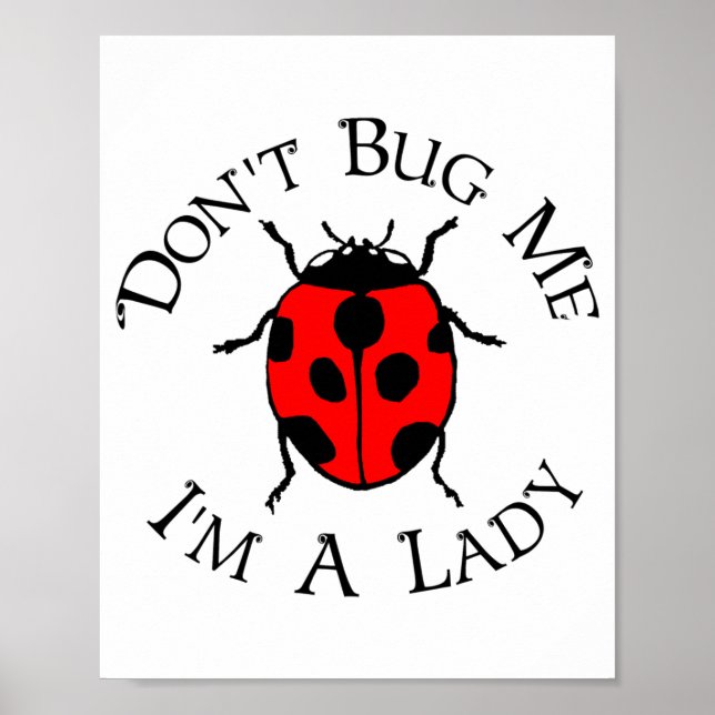Dont Bug Me Im A Lady  Poster (Vorne)