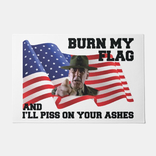 Don't burn my flag fußmatte (Vorderseite)