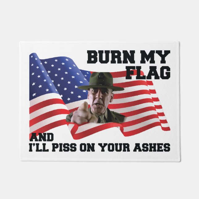 Don't burn my flag  fußmatte (Vorderseite)