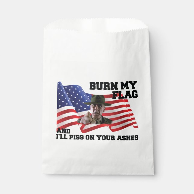 Don't burn my flag geschenktütchen (Vorderseite)
