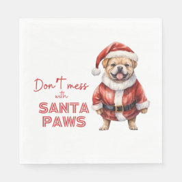 'Don't chess with Santa Paws' niedlicher Hundelieb Serviette