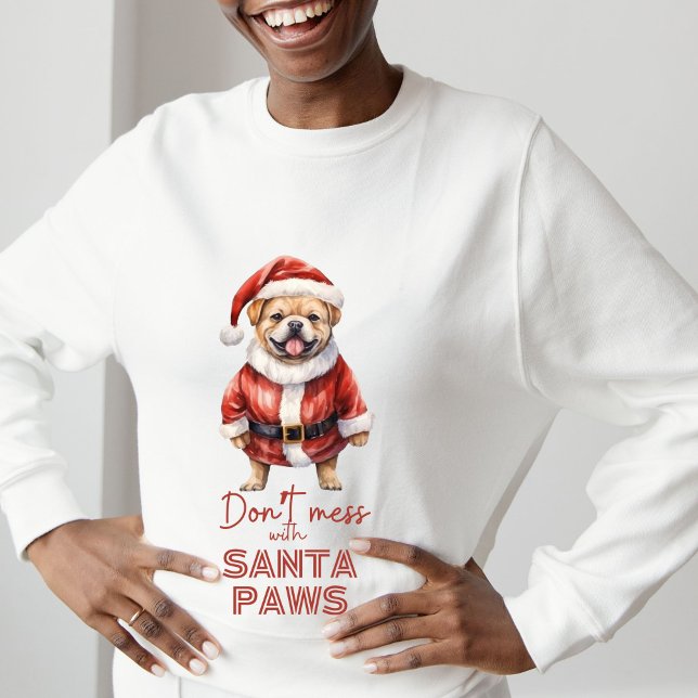 'Don't chess with Santa Paws' niedlicher Hundelieb T-Shirt (Von Creator hochgeladen)