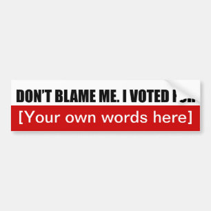 Dont-Debt-me-i-vote-for-Template-02 Autoaufkleber