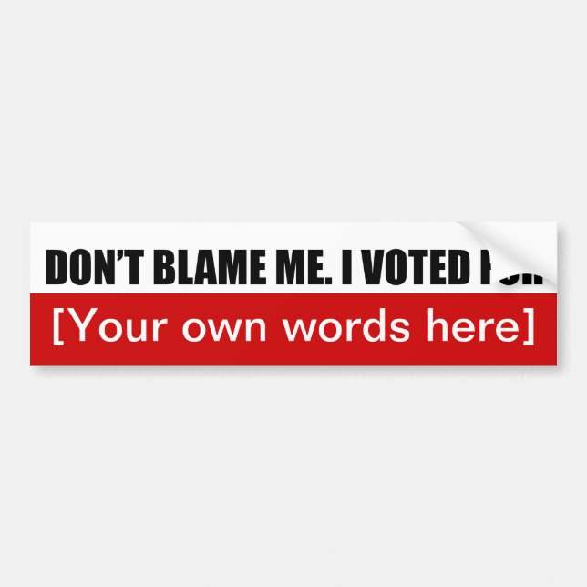 Dont-Debt-me-i-vote-for-Template-02 Autoaufkleber (Vorne)