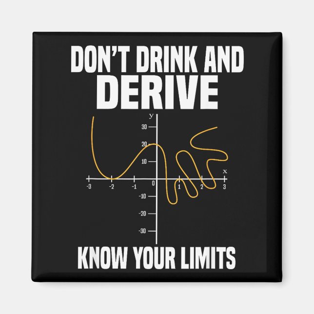 Dont Drink And Derive And Know Your Limit  Magnet (Vorne)