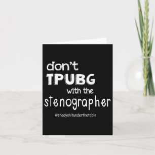 Dont F mit dem Stenographen Karte