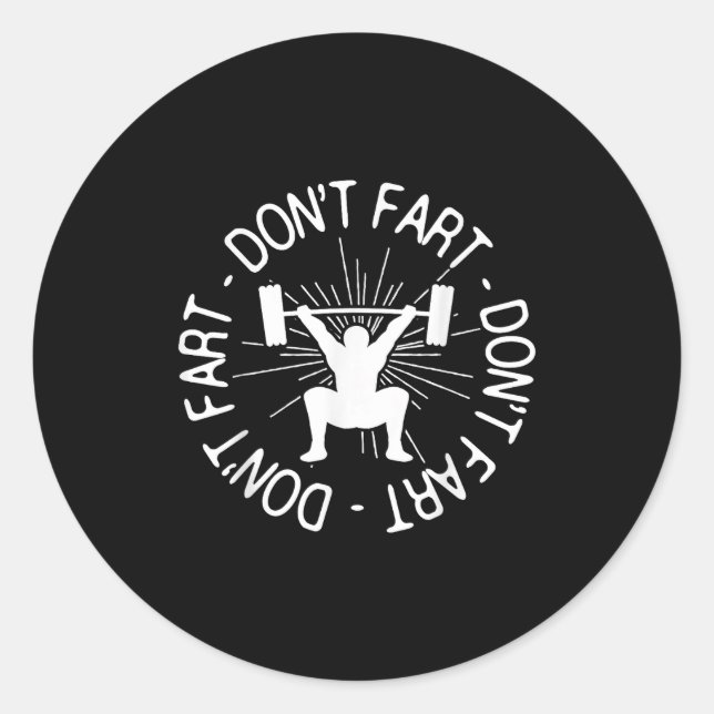 Dont Far Funny Fitness Gym Gift  Runder Aufkleber (Vorderseite)