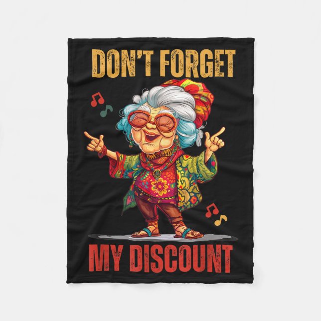 Don't Forget My Funny Old People Senior  Fleecedecke (Vorderseite)