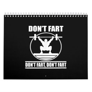 Dont Furz Funny Gym Workout Squat für Bodybuilder Kalender