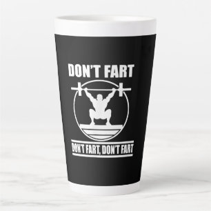 Dont Furz Funny Gym Workout Squat für Bodybuilder Milchtasse